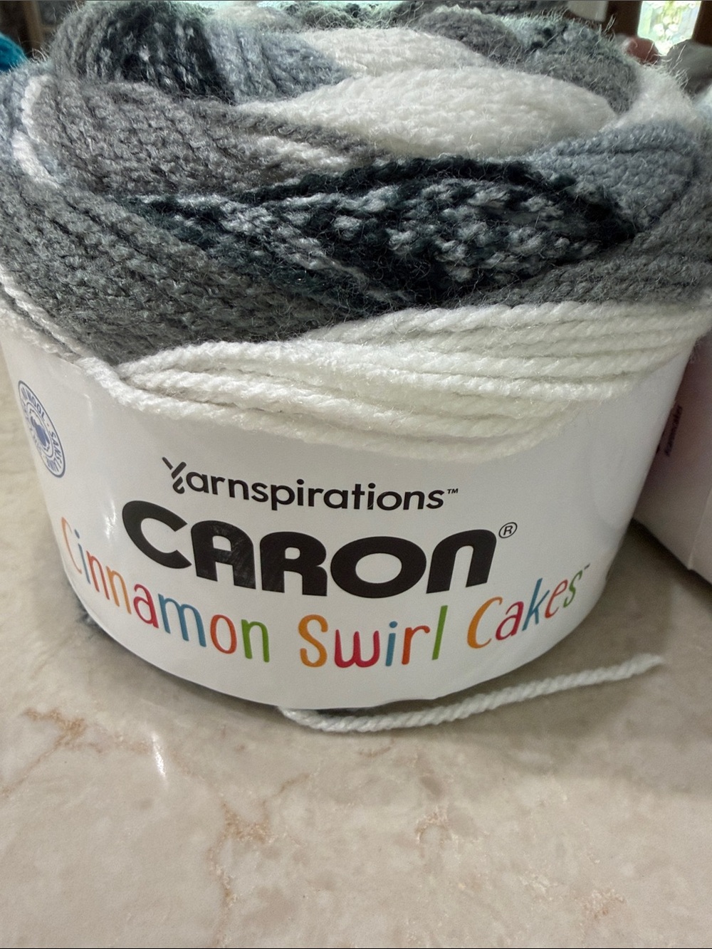 Caron Cinnamon Swirl Cakes Multi-Gray cookie cream swirl Yarn Cake 2 for $20